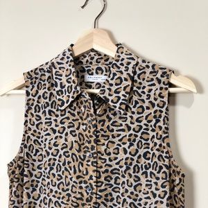 EQUIPMENT Lucida leopard silk mini dress XS